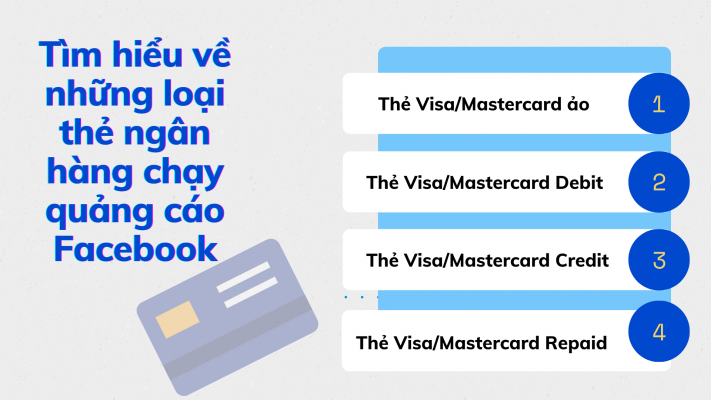 Chạy quảng cáo Facebook nên dùng thẻ ngân hàng nào - Tìm hiểu về những loại thẻ ngân hàng chạy quảng cáo Facebook