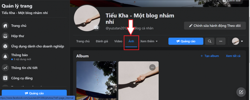 Cach tao album tren fanpage 2021 6