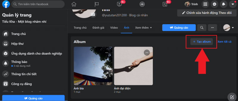 Cach tao album tren fanpage 2021 7