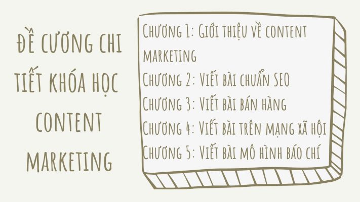 Đề cương khóa học content marketing