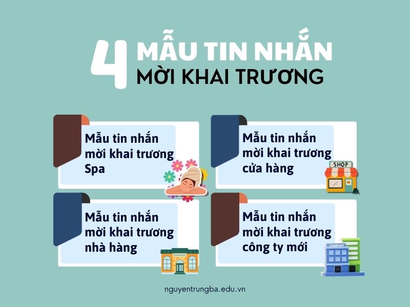 4 mẫu tin nhắn mời khai trương