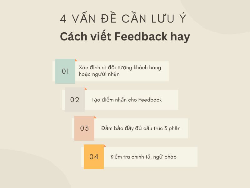 4 lưu ý quan trọng khi viết feedback hay