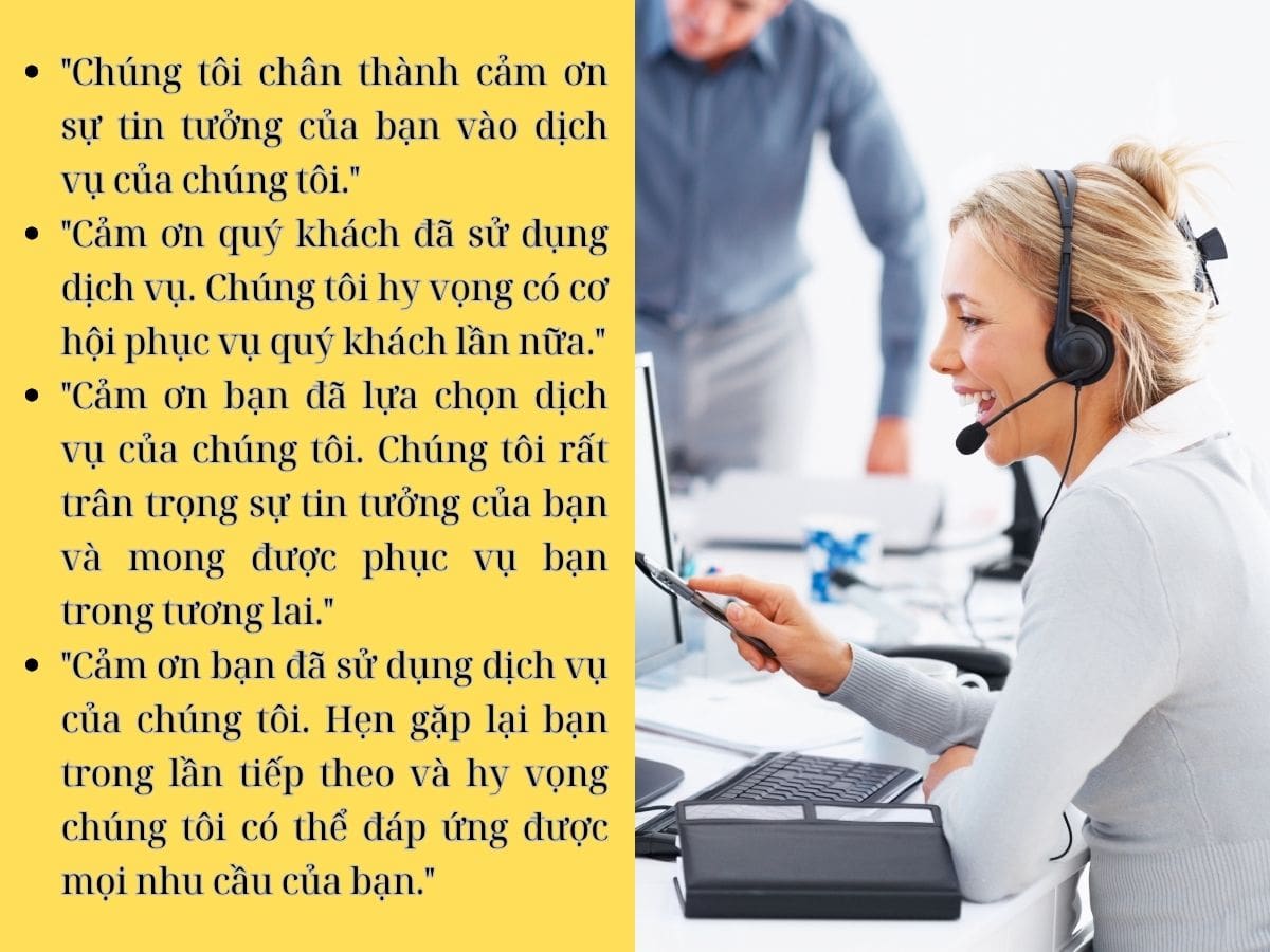 mẫu thư cảm on ngắn gọn
