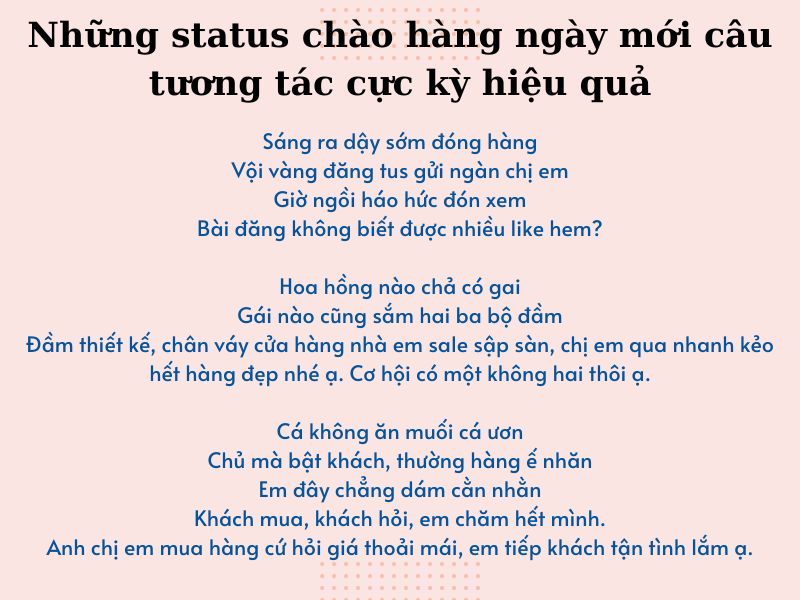 STT chào ngày mới câu like - Những Status chào ngày mới câu tương tác cực kỳ hiệu quả